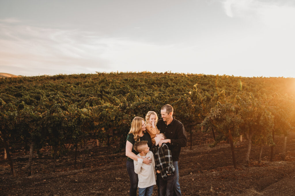 Luxury family photo session at private Templeton vineyard near Paso Robles